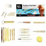 Mont Marte Pottery Tool Set Signature 23pc, Clay Sculpting Tool Kit, 23 Assorted Tools to Cut, Carve, Sculpt and Shape Air Dry, Polymer or Pottery, Ideal for Art, Craft, Pottery, Ceramic Sculptures