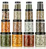 MAK BROTHERS Plastic Black Grocery Container - 2000 Ml (Pack Of 16)