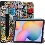 ProElite Case Cover for Samsung Tab S6 Lite 10.4 inch cover, Smart Trifold Flip case for Samsung Galaxy Tab S6 Lite 10.4 Inch 2024 SM-P610/P615, Support S Pen Magnetic Attachment, Hippy