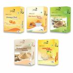 Glowious Orange Peel, Multani Mitti, Kasturi Turmeric, Lemon Peel And Amla Powder For Adult Pack Of 5, Per Pack 50 g