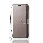 Trounce Vintage Series Faux Leather Grey Wallet Flip Back Case Mobile Cover For LG G8 ThinQ