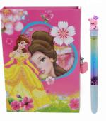 Technochitra Angel Designer Lock Diary With Piggy Pen Diary Single Rule (Pack Of 2)