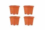 ARISTO Plastic Planter Pot, Terracotta, XXXX-Large, 4 Piece