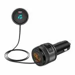 VeeDee ProMic Bluetooth Handsfree Kit with FM Receiver, QC 3.0 Car Charger, w/Mic, Handsfree Calling, Siri/Google Asst, USB, Micro SD Slot