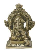 Kalarambh Ram Brass Round Shape Diya / Deepak / Divi for Home Pooja Puja Mandir Temple Decor Collectible Handicraft Art, Yellow, 3.5 x 3.5 x 4 Inch (L x W x H)