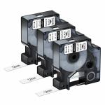 HAIDERY HARDWARE AUTM NineLeaf Multicolor Labeling TapeTape 45013 D1 Label Cassette Split Back Easy Peel AdhesiveCompatible for DYMO D1 45013 S0720530 P Touch LabelManager 210D 360D 500TS ( 12mm) ( Pack of 3)