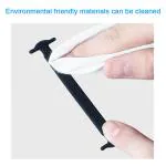 GUSTAVE No Tie Laces for Adults, Silicone Flat Shoe Laces Elastic, Running Shoe Laces Black