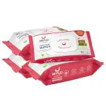 Mylo Gentle Baby wipes with 98% Pure Water, Coconut Oil & Neem With Lid 80 Pieces (Pack of 4)