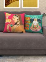 Athom Trendz Living Polyester Cushion Covers (40 x 40 cm) 2 pcs (ATZ-10-B08B10-FL)