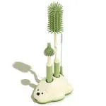 Adore Polar Bear 3 in 1 Bottle Cleaning Brush Kit with Stand- Green