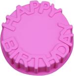 Wolblix 8 inch Happy Birthday Cake Mold Pan Birthday Party Birthday Cake Baking Silicone Mold