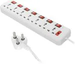 Sanhan ELECTRIC BOARD EXTENSION CORD POWER STRIP MULTI PLUG 7 socket 3m 7 Socket Extension Boards (White, 3 m)