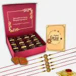 Midiron Rakhi Gift Hamper with Premium Chocolate for Brother | Rakhi chocolate Gift for Brother ( 5 Rakhi 1 Chocolate Box )