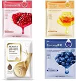 Rorec by Hchana Snail Facial Mask to All Skin Types for Smoothing, Deep Cleansing and Skin Brightening 120 g (Pack of 3)