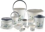 Uma11 pcs Bathroom Accessories Set Plastic Bath Set Bathroom Bucket 20 L Plastic Bucket  (Grey)