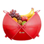 Chefkit Multifunctional Plastic Washing Fruit Vegetables Draining Basket | Fruit Basket/Tokeri | Multipurpose Storage Basket | Strainer Bowl, Drainer, Colander with Lid