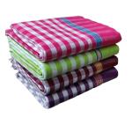 ASH Traders Multocolor Handloom Checkered XXXL Towels for Men and Women Cotton, 36 x 72 inch (pack of 4)