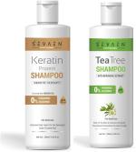 Sevaen Keratin Protein Hair Shampoo And Teatree Shampoo For Men And Women 250 ml - 2 Pc