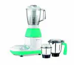 Bajaj Twister Fruity 750 Watt Mixer Grinder, 3 Jars, White and Green