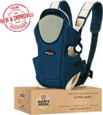 Mom's Pride Blue, Cream Cotton Adjustable Baby Carrier Bag