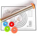 Ravido Black Stainless Steel Adjustable Rolling Pin With Thickness Rings For Baking