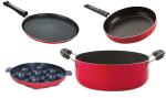NIRLON Non Stick Aluminium Kitchen Combo Cookware Set (Pack of 4)