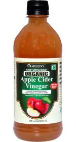 Ogreeny Organic Apple Cider Vinegar With Mother Vinegar, 500 ml (Pack Of 1)