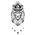 SIMPLY INKED Lion Goddess Temporary Tattoo, Designer Tattoo for all (Lion Goddess Tattoo)