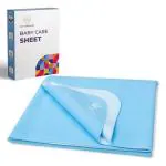 MY ARMOR Quick Dry Waterproof Baby Bed Protector Dry Sheet for Babies - (Extra Large (140cm x 200cm), Sky Blue)