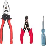 Tools Titan 8 Inch Combination Plier with 6Inch Wire Cutter&LED Indicator Tester(Multicolor)