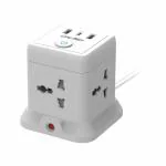 One Beat Cube Pro Extension Boards with USB Port with Universal Sockets and USB 20W Fast Charging Ports with Indicatori Plug Socket (4 Socket + 2 USB + 1 Type C)