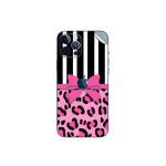 GADGETSWRAP Printed Vinyl Skin Sticker for Apple iPhone 12 - Pink Cheetah Bow