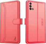 Aibex OnePlus Nord CE 5G Red Artificial Leather Foldable Stand and Pocket, Magnetic Closure, Dual Protection Flip CoverPack of 1 Mobile Flip Cover