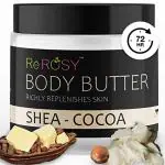 Re Rosy Shea Cocoa Body Butter, 2-in-1 Moisturizer and Cream, with Vitamin B5 & E for Dry Skin - Winter Skin Care, Made with Shea Butter, Cocoa Butter, and Natural Ingredients (200gm)