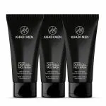 Khadi Men Activated Charcoal Face Wash for Deeply Cleanse the Skin for Men (Pack of 3) 300 ml