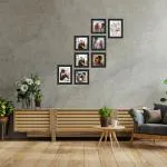 AG CRAFTS WOOD PHOTO FRAME SET 8 FRAME (Black 5x5-6 6x8-2M)