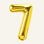 SPECIALYOU.IN Seven number gold Foil Balloons, Reusable Balloons For Birthday Decoration of Friend, Boys & Girl, Birthday decoration items.
