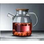 relemtra Glass Pitcher with Lid, Heat-Resistant Water Jug for Hot/Cold Water, Ice Tea and Juice Beverage 1800 ML -1 PCS
