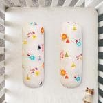 Babymoo Off White Cotton Lion Off Small Bolster Set (Pack Of 2)