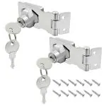 Hasthip Silver Drawer Lock With Key Locking Hasp