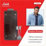 Link Universal Shutter Lock for Both Side Locking System 3500 Key Combination 1 Lock|2 Key|Made in India | 1 yr Warranty