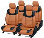 AUTO-SAFE Orange, Black Leather Car Seat Cover for Tata Nano Pack of 6