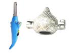 Blue Wonder Dolphine Shape Electric Gas Lighter With 1 Pcs Aluminum Modak and Multicolour, Pack of 2