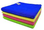 Softspun Multicolor Microfiber Cloth (Pack of 4)