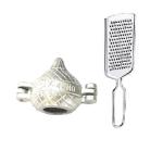 First Front Aluminium Modak Mould With Stainless Steel 1 Pcs Cheese Grater and (Multicolour, Pack of 2)