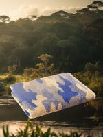 REGENCY EXPORTS PVT.LTD Savannah Bath Towel 100% Cotton 525 GSM Set of 1 Fauna Blue