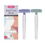 Sirona Reusable Bikini Razor for Women with Japanese Precision Shave & Nano Blade Technology, Painless Hair Removal - 2 Razors