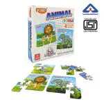 KIWI kool 4 in 1 Animal Jigsaw Puzzle for Kids, 6 Pcs Puzzle for Kids Age Up to 3 Years (Multicolor)