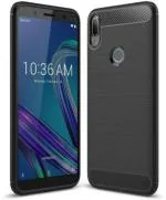Zapcase Black Rubber Back Cover For Asus Zenfone Max Pro M1 19.5 x 13.5 x 2 cm