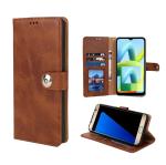 Fastship Genuine Matte Leather Finish Flip Cover for SAMSUNG A13 4G SM-A135F | Inside TPU & Inbuilt Stand | Wallet Style Back Cover Case | Stylish Button Magnetic Closure - Brown